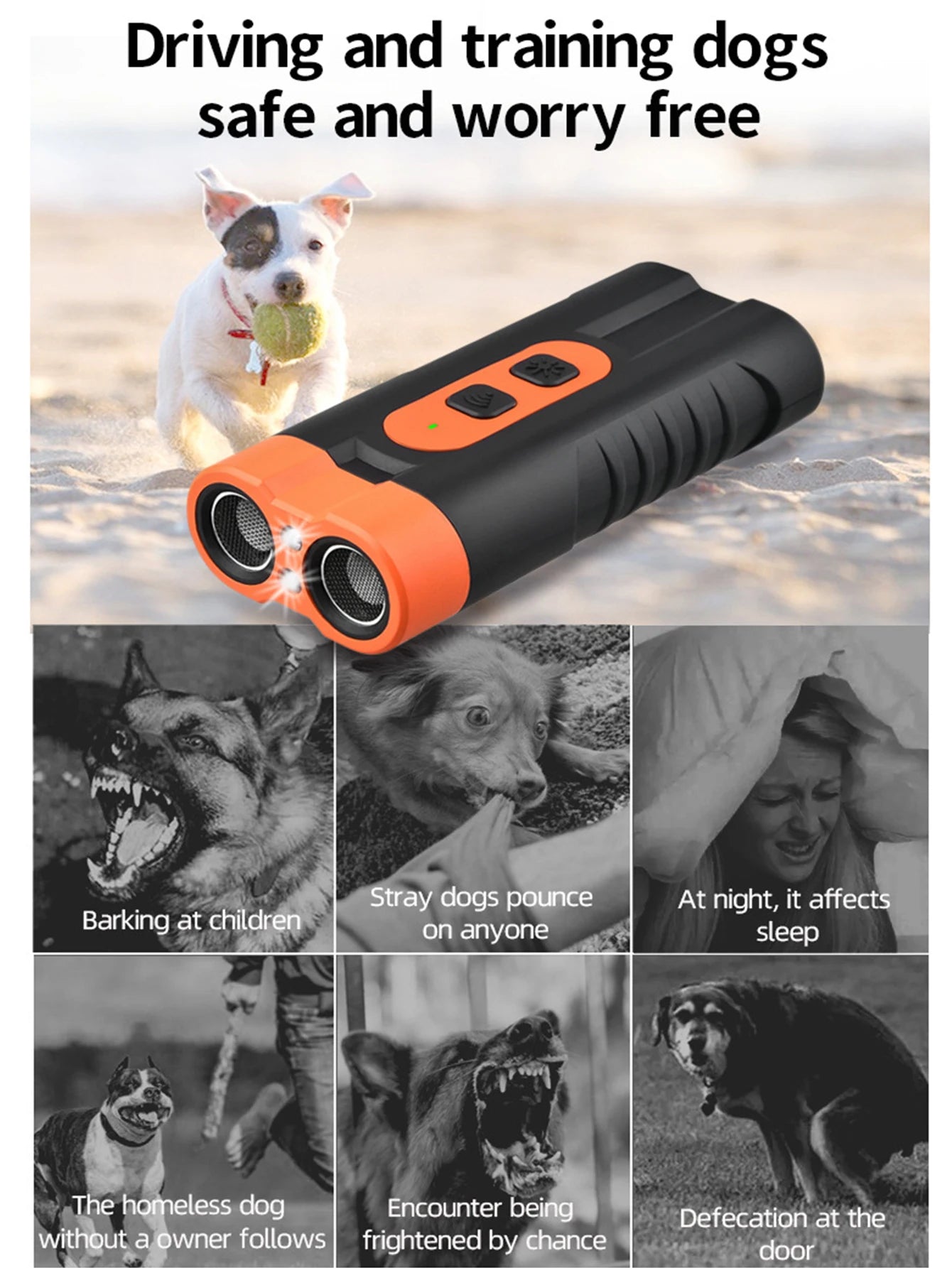 Dual Head Ultrasonic Dog Repeller